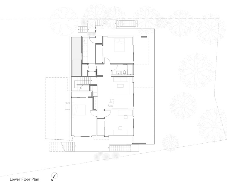 Neubau Bauplan Aussicht von oben moderne Villa in den USA