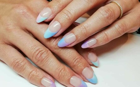 Pastel French Nails Nageltrends Sommer 2020 Nägel in Mandelform lang