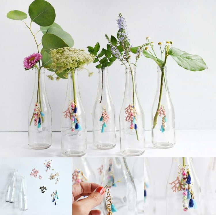 Sommerdeko in Glasvase Ideen mit saisonalen Blumen