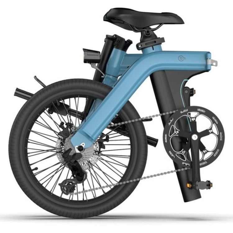 Folded electric folding bike with aluminum frame suitable for easy transport