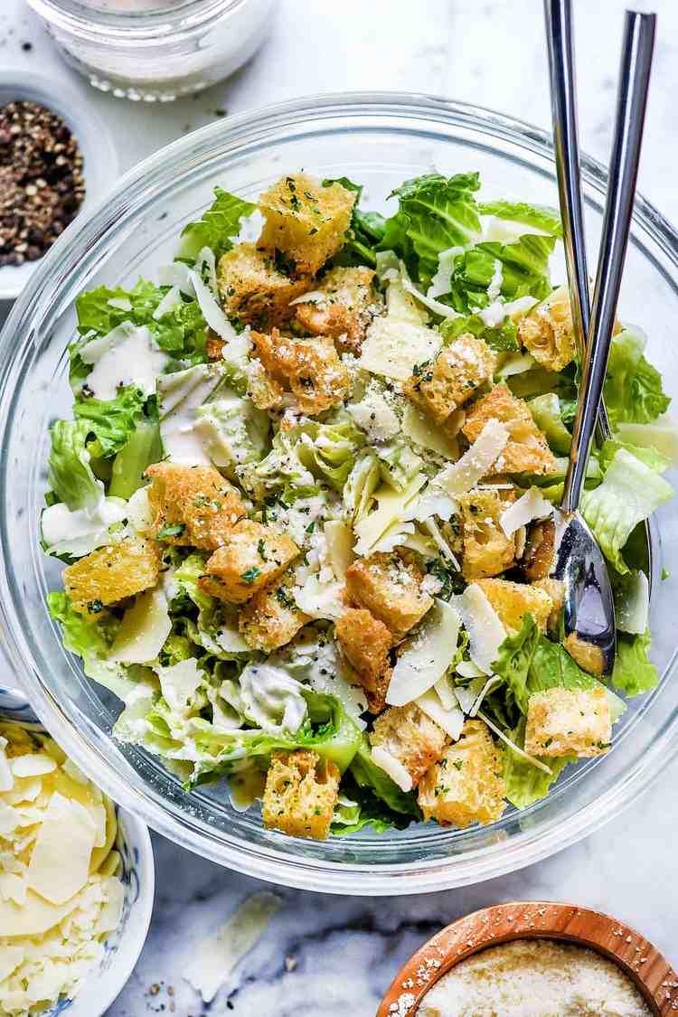 Caesar Salat Rezept kalorienarm gesunde Rezepte zum Abnehmen