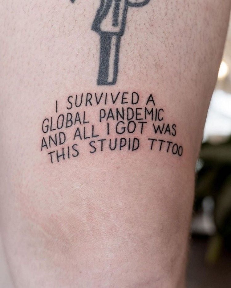 Corona Tattoo Trend lustige Tattoosprüche kleine Tattoos mit Bedeutung