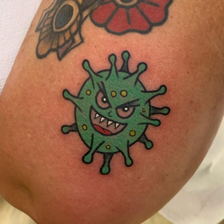 Coronavirus Tattoo Design kleine Tattoos mit Bedeutung