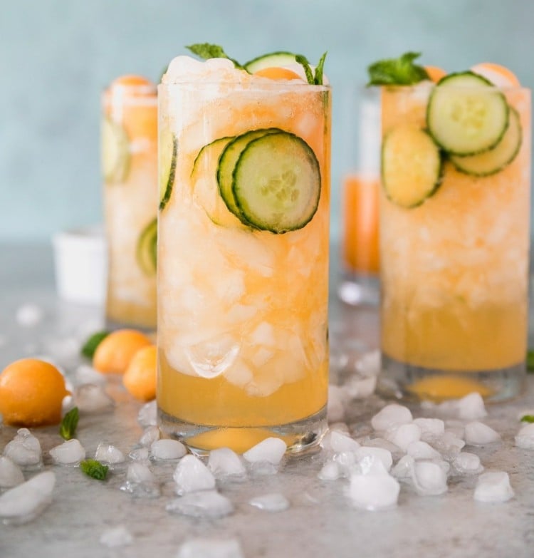 Gin mit Melone und Gurke - Aromatische Drinks für Freunde und Familie zubereiten