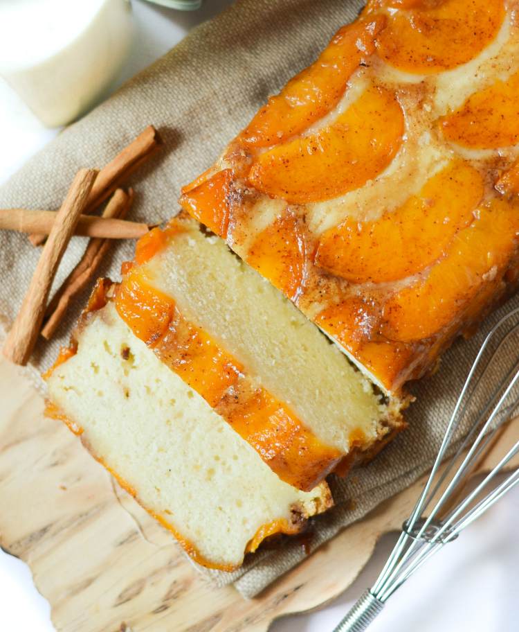 Pfirsich Kuchen vom Blech schnelles Rezept für Blechkuchen