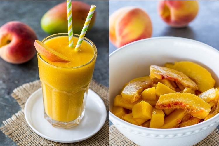 Pfirsich Smoothie Rezepte für den Sommer mit Mango