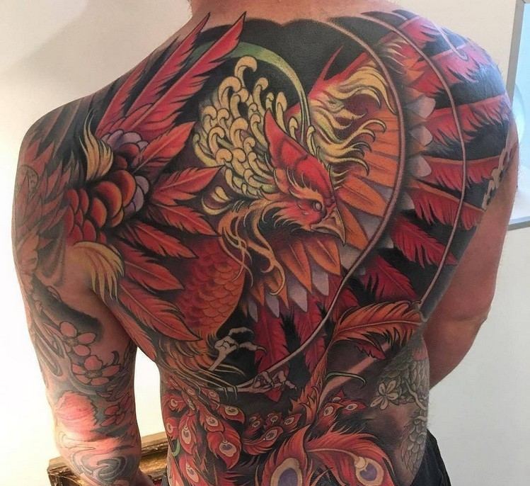 Phönix Tattoos Bedeutung japanische Tätowierungen Geschichte Yakuza Tattoo