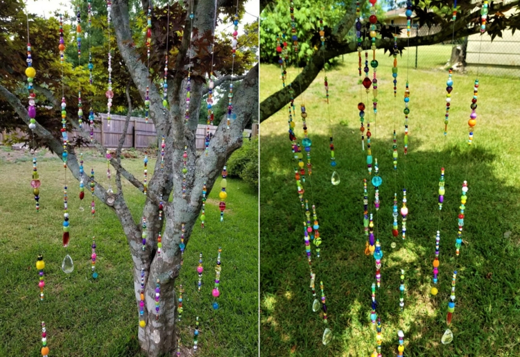 Baum dekorieren im Garten Hübsche Ideen zum Auf &amp; Anhängen