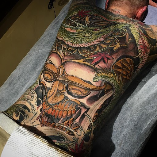 Yakuza Tattoo Oni Maske Bedeutung japanische Symbole Tattoodesign Ideen