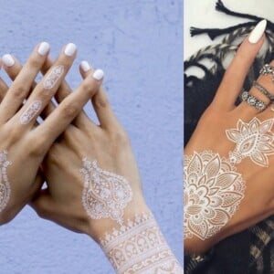 weiße Henna Tattoos