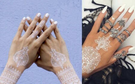 weiße Henna Tattoos