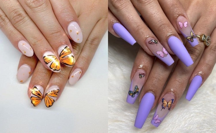 Acrylnagel Sommer Butterfly Nails Sind Der Letzte Hit