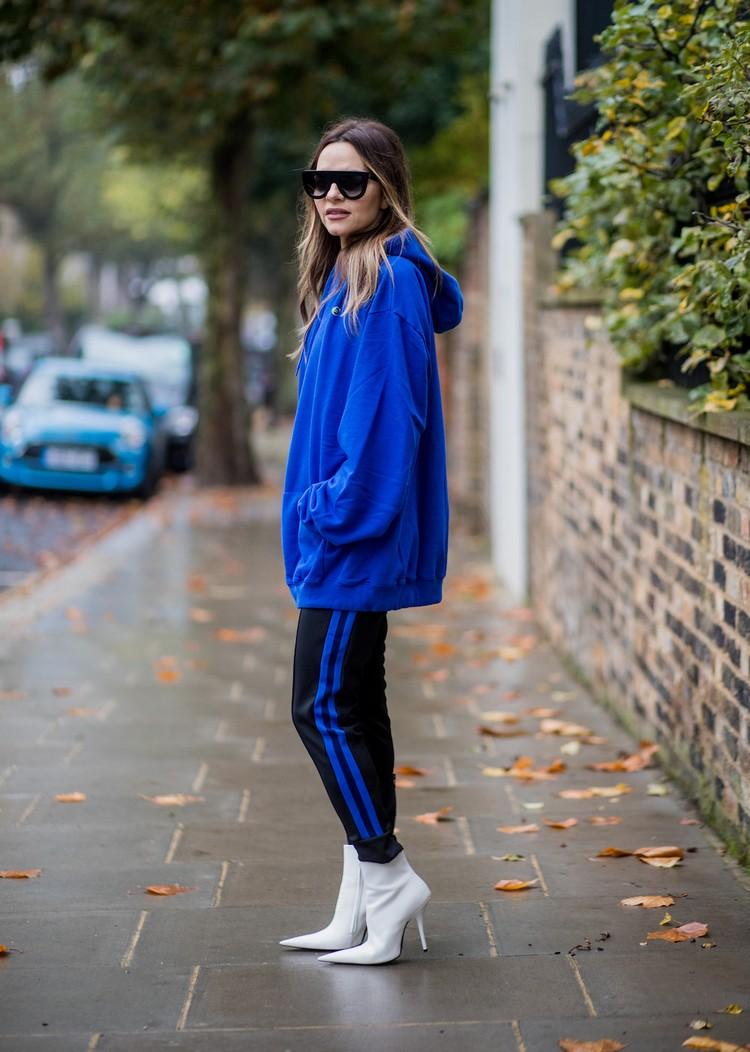 Athleisure trend fall outfit ideas combine white boots