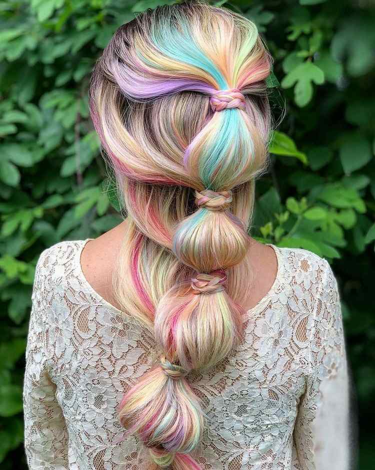 Bubble Braids Hairstyle Instructions Pastel Hair Trend