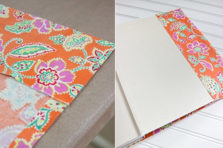 DIY Umschlag aus Textil mit nur wenigen Tropfen Klebstoff