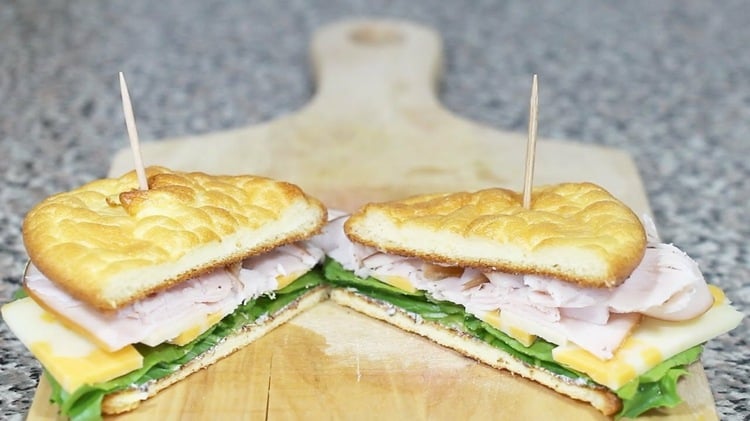 The perfect party snack or picnic - cloud bread sandwiches