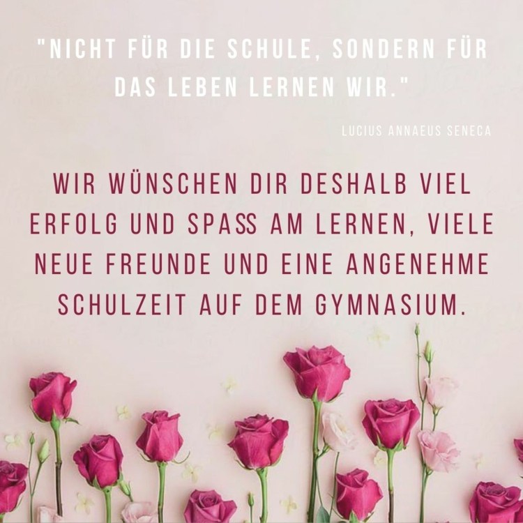 Congratulations for girls with roses - Have fun learning with quote from Seneca