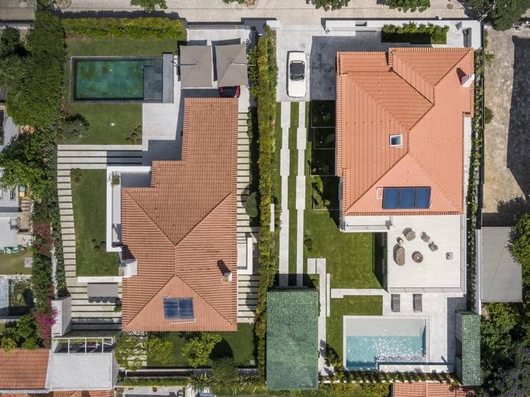 Moderne Villa in Portula Hausumbau planen Aussicht von oben