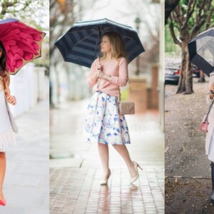 Regen Outfit Sommer Gummistiefel kombinieren Regenbekleidung Damen