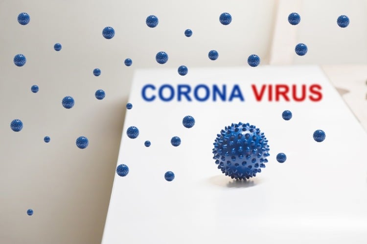 darstellung von coronavirus unter mikroskop im labor