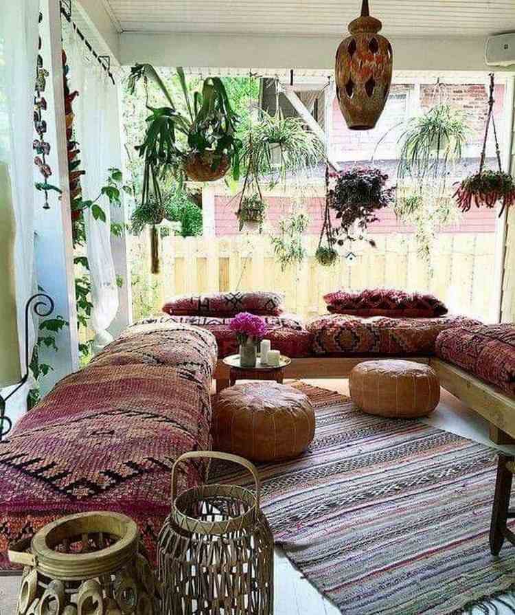 marokkanischer Wohnstil Trend Vintage Möbel Boho Wohnzimmer