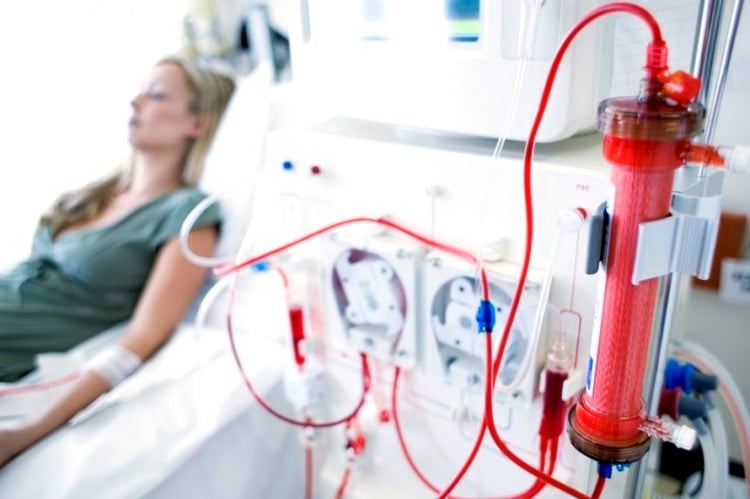 process of dialysis in patient new anti-anemia antibody therapy