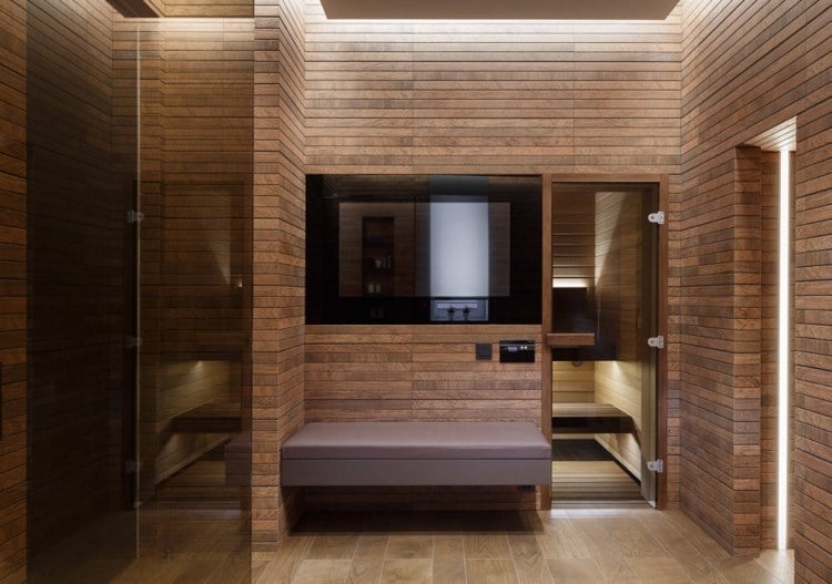 wellness badezimmer mit sauna