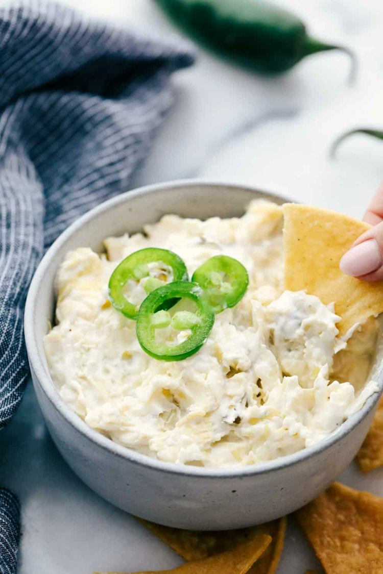 Dip for artichokes with jalapeno for heat