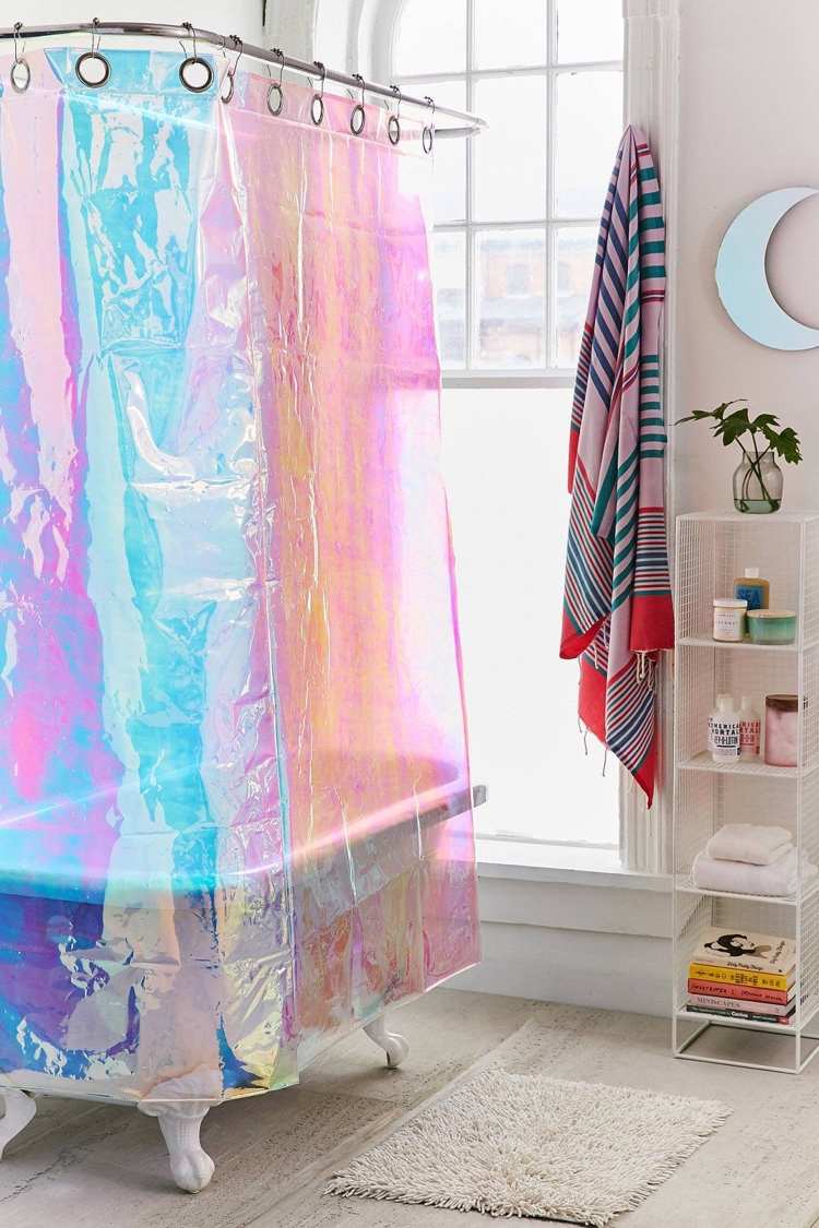 Duschvorhang modern aus Kunststoff Ideen für Badezimmereinrichtung