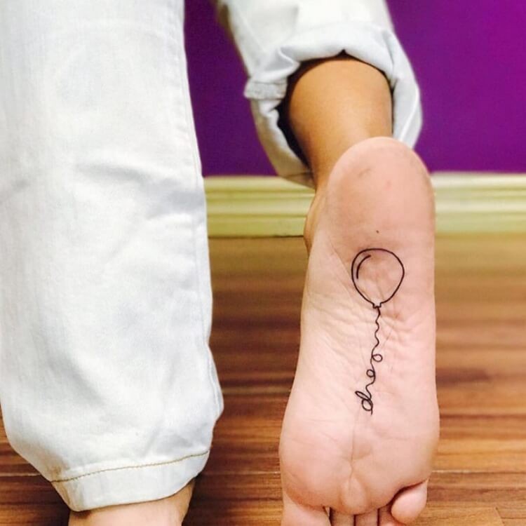 Fuß-Tattoos klein für Frauen Tattoo Fußsohle