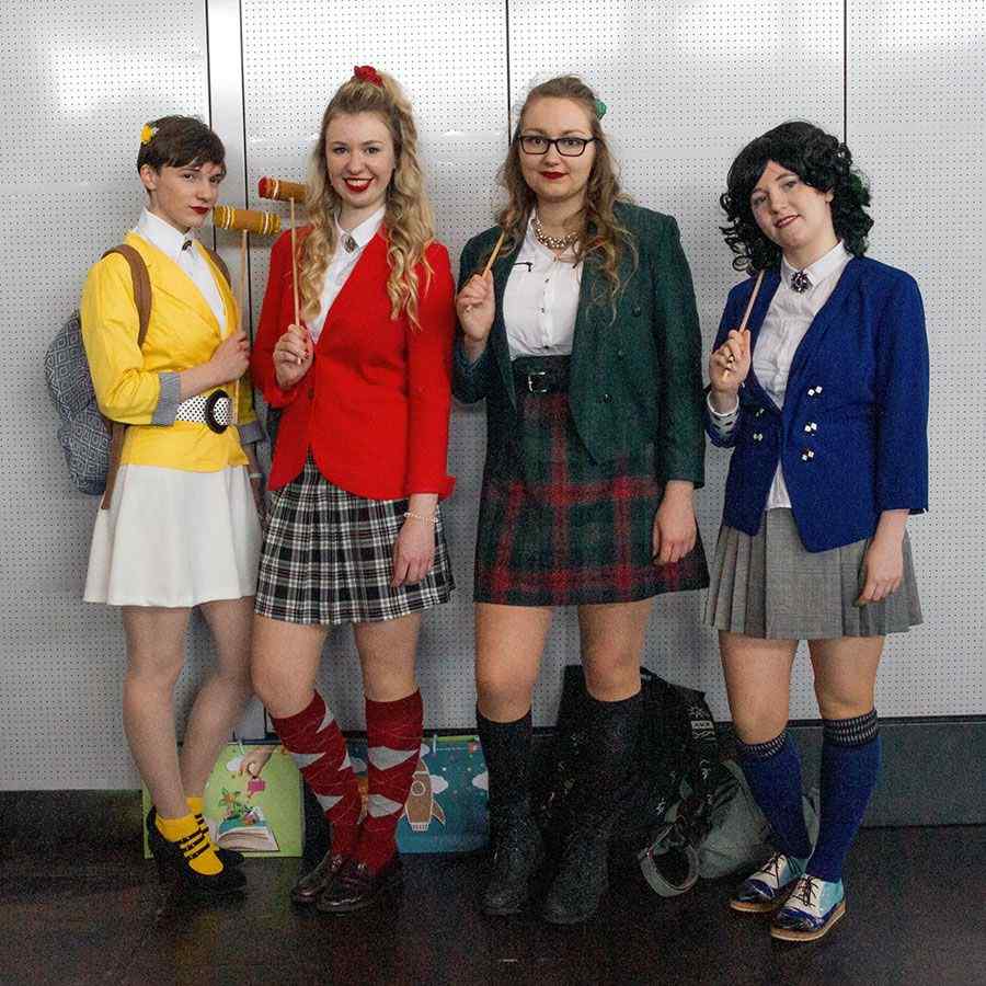 Gruppenkostüm beste Freundinnen Karneval Kostümideen 80er Jahre Kostüm Damen