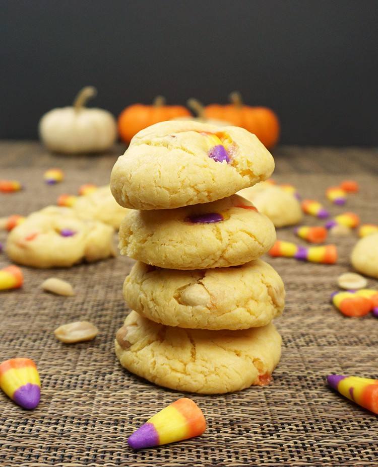 Halloween Kekse einfache Backrezepte Candy Corn Cookies Rezept