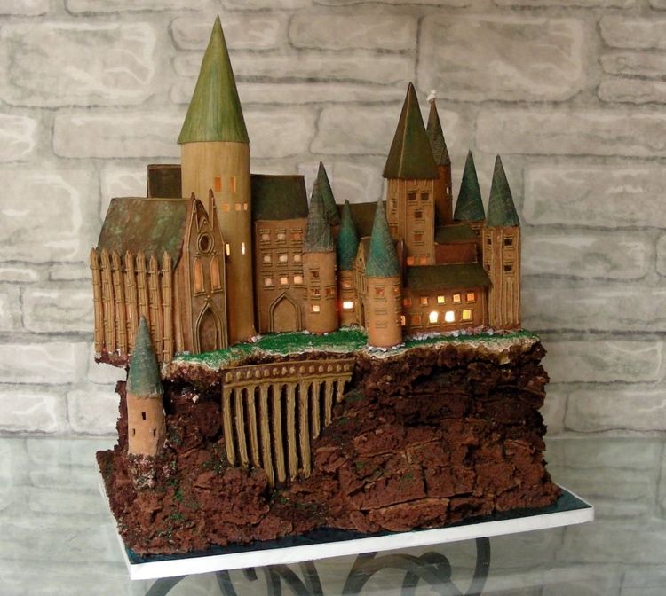 Harry Potter Torte - Das Schloss Hogwarts aus Lebkuchen