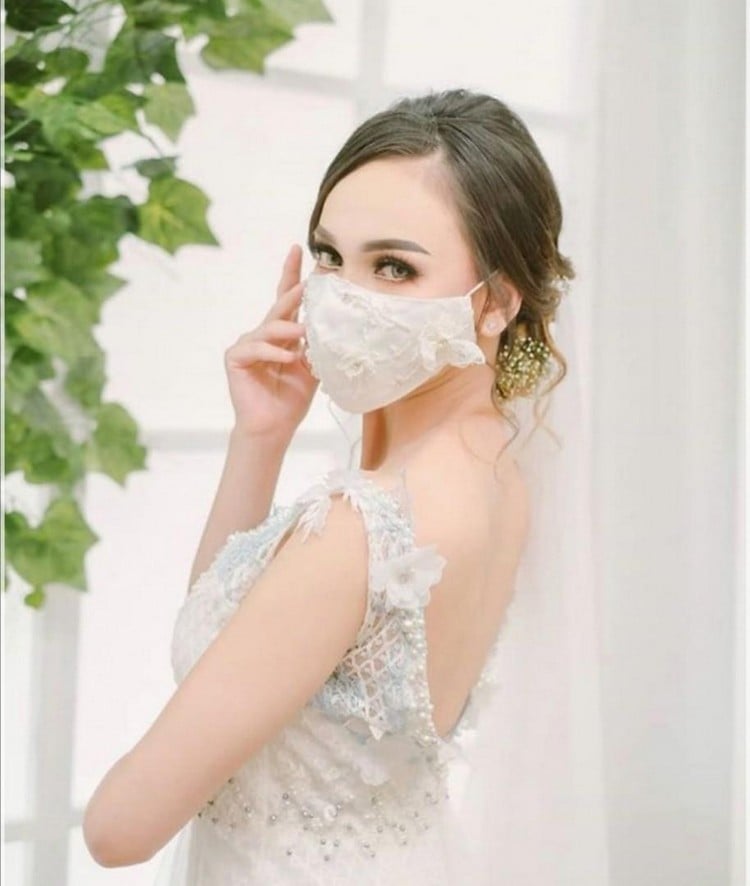 Hochzeits-Masken Accessoires-Trends mit Mundschutz heiraten Ideen