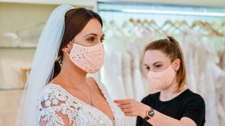 Hochzeitsaccessoires Trends Braut-Gesichtsmaske mit Perlen