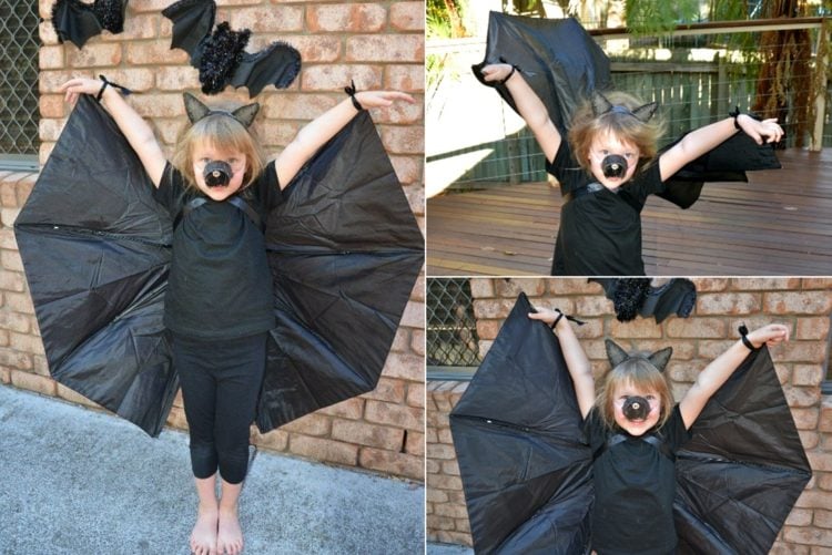 Broken umbrella as an accessory for costumes - wings for bats