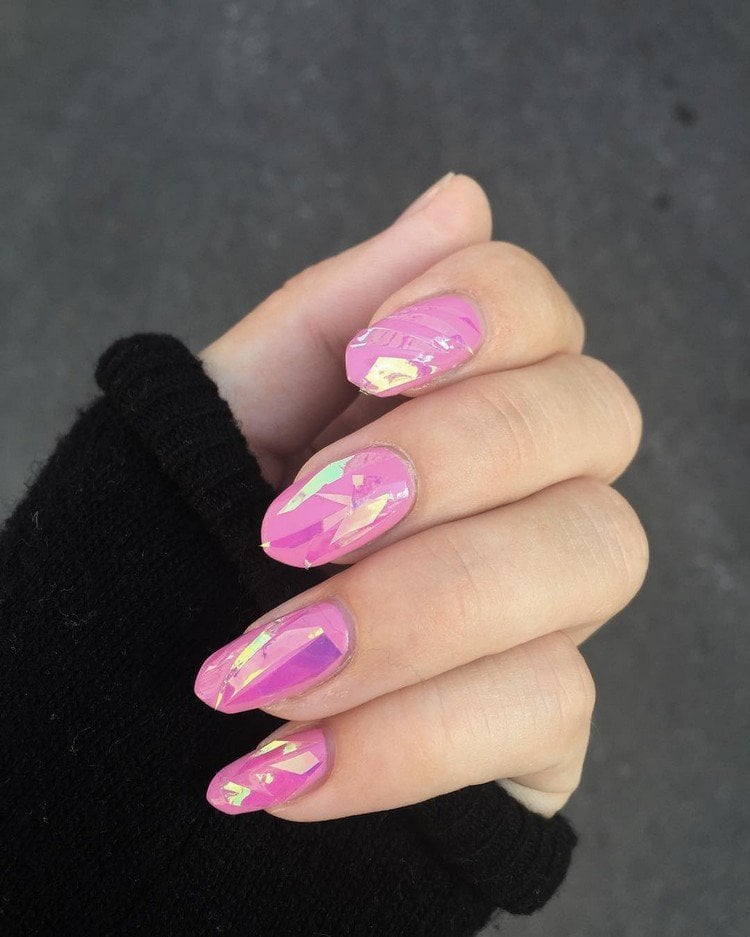 Almond Shaped Nails Long Fall Nails 2020 Glass Nails Trend