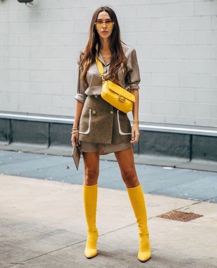 Overknee boots combine outfits for autumn sock boots