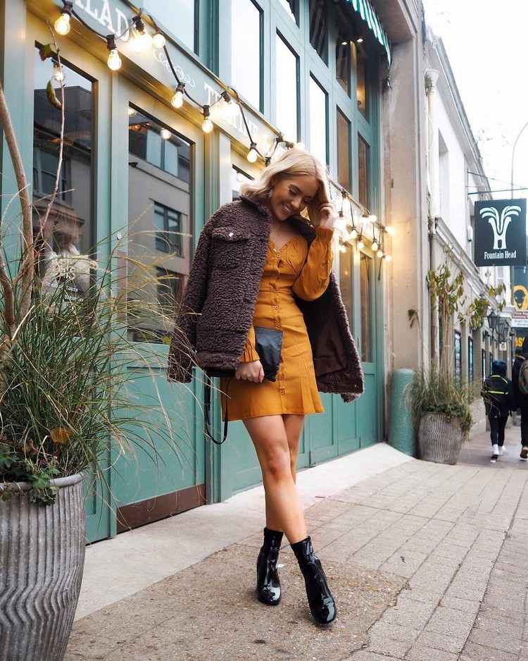 Teddy Coat brown business outfits for autumn for women