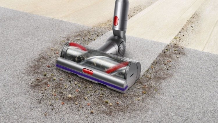 floor head with rotating brush cordless vacuum cleaner for cleaning carpets