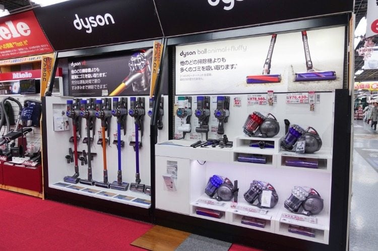 new models of cordless vacuum cleaners in japanese store