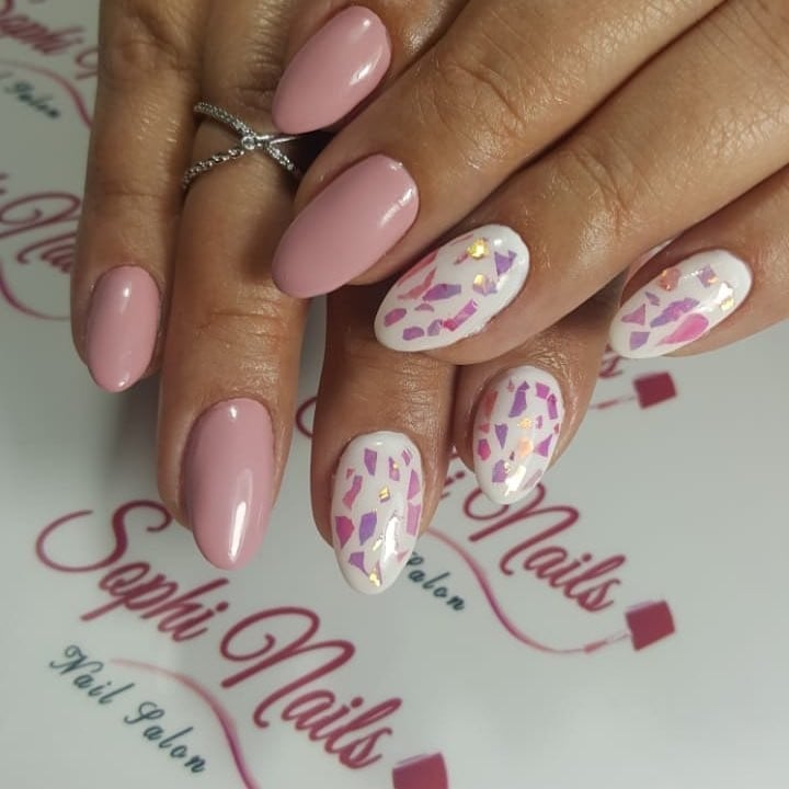 pink nail polish milk bath nails nail design trends fall 2020