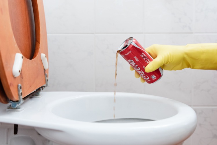 toilette mit cola reinigen als cleveres hausmittel gegen ablagerungen und urinstein