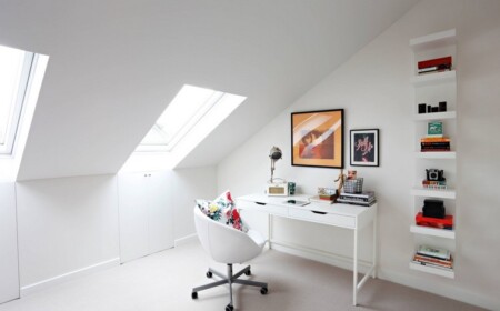 Dachgeschosswohnung einrichten Tipps für Arbeitszimmer