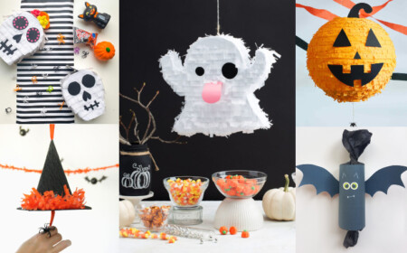 Halloween Piñata basteln Anleitungen für Kinder und Eltern