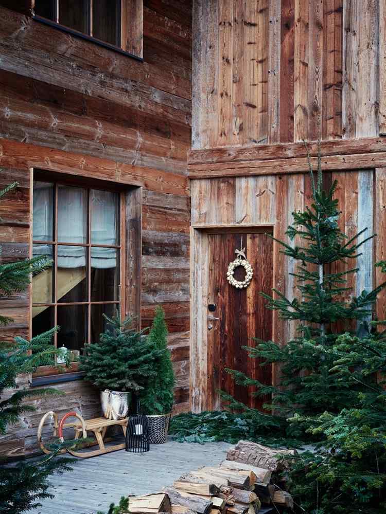 Hauseingang weihnachtlich dekorieren Tipps und Ideen