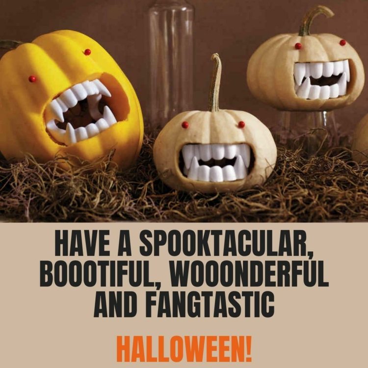 Have a spooktacular, bootiful and fangtastic Halloween-Eve