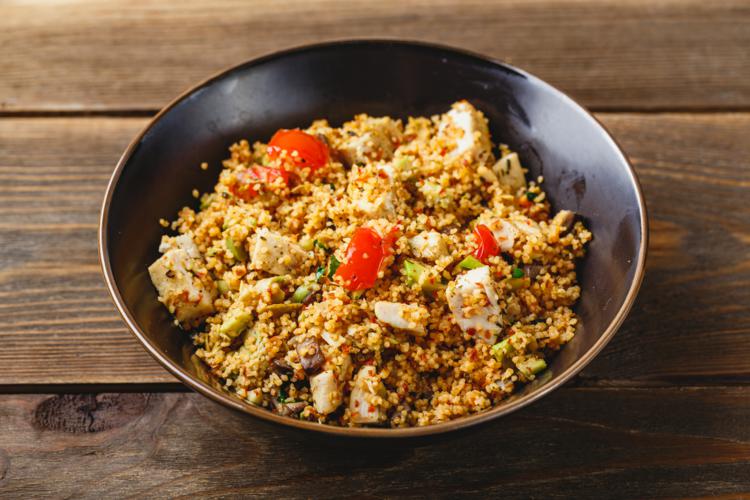 Hearty breakfast couscous with vegetables
