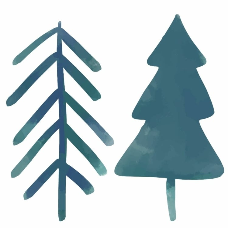 Idee für Tannenbäume - Mit Kreidestifte Fenster im Winter dekorieren
