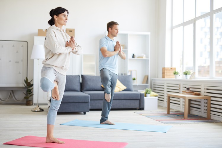 Kalorienverbrauch Yoga Hatha Home Workout für Zuhause